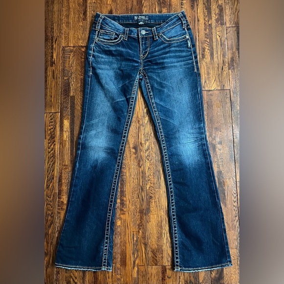 Silver Jeans Denim - SILVER Aiko Bootcut Jean in Dark Wash Size 28 Waist / 33 Length